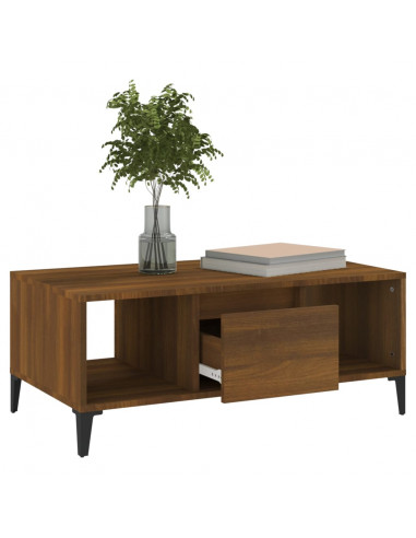 Tavolino da Salotto Rovere Marrone 90x50x36,5 cm in Multistrato