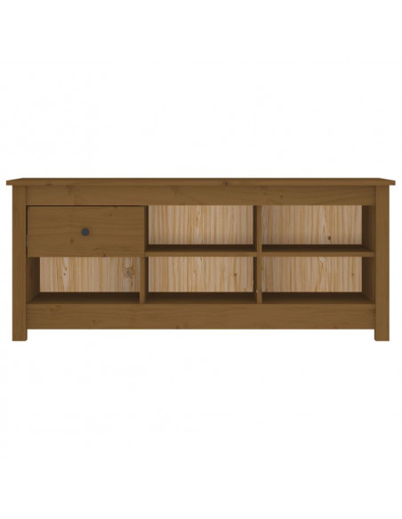 Scarpiera Miele 110x38x45,5 cm in Legno Massello di Pino
