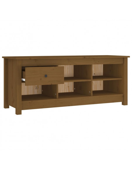 Scarpiera Miele 110x38x45,5 cm in Legno Massello di Pino