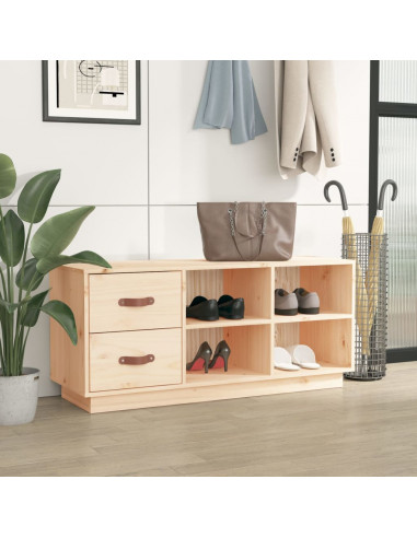 Scarpiera 100x34x45 cm in Legno Massello di Pino