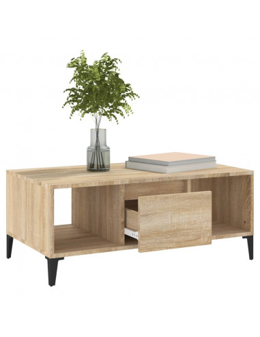 Tavolino Salotto Rovere Sonoma 90x50x36,5 cm Legno Multistrato