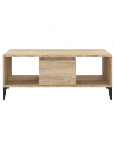 Tavolino Salotto Rovere Sonoma 90x50x36,5 cm Legno Multistrato