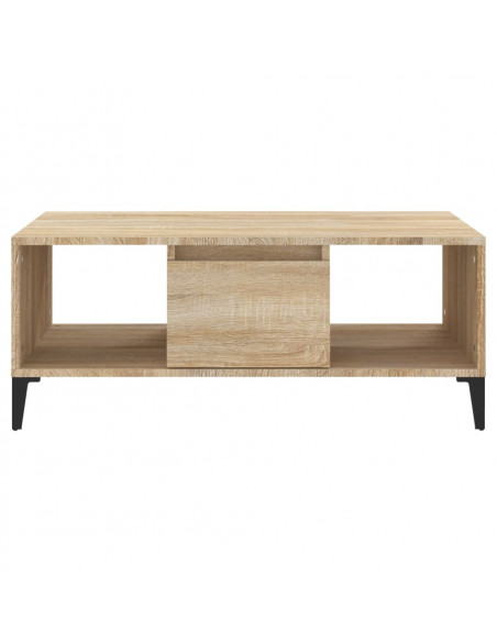 Tavolino Salotto Rovere Sonoma 90x50x36,5 cm Legno Multistrato