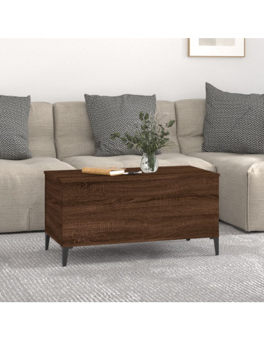 Tavolino Salotto Rovere Marrone 90x44,5x45 cm Legno Multistrato