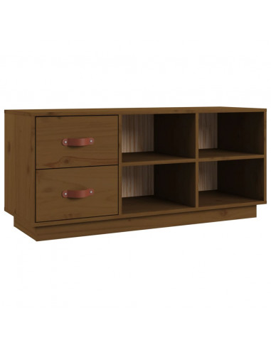 Scarpiera Miele 100x34x45 cm in Legno Massello di Pino