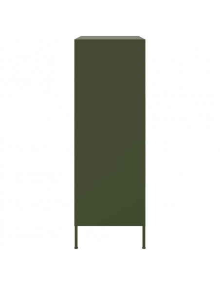Credenza Verde Oliva 68x39x113 cm in Acciaio