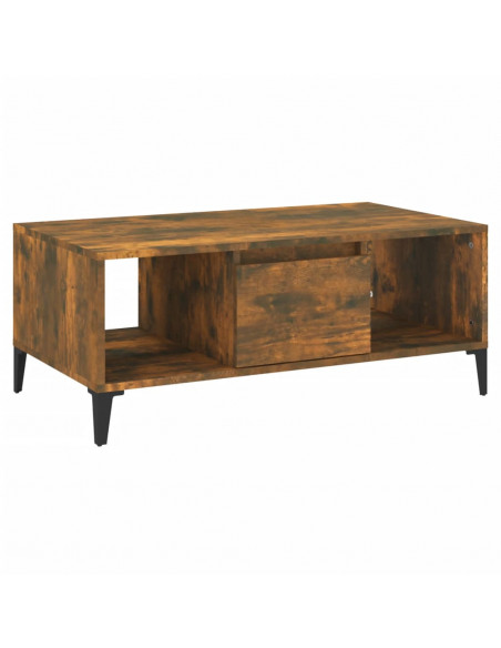 Tavolino da Salotto Rovere Fumo 90x50x36,5 cm Legno Multistrato