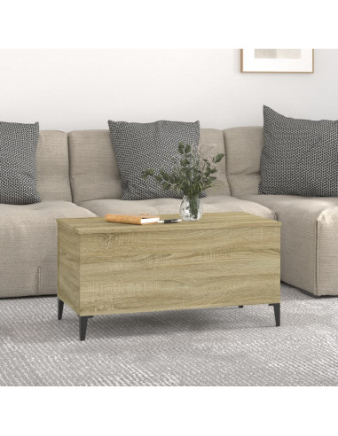 Tavolino Salotto Rovere Sonoma 90x44,5x45 cm Legno Multistrato