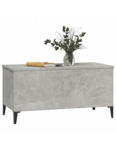 Tavolino Salotto Grigio Cemento 90x44,5x45 cm Legno Multistrato