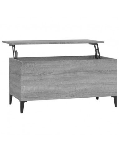 Tavolino Salotto Grigio Sonoma 90x44,5x45 cm Legno Multistrato