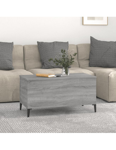 Tavolino Salotto Grigio Sonoma 90x44,5x45 cm Legno Multistrato