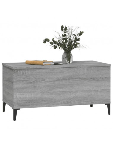 Tavolino Salotto Grigio Sonoma 90x44,5x45 cm Legno Multistrato