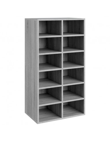 Scarpiera Grigio Sonoma 54x34x100,5 cm in Legno Multistrato