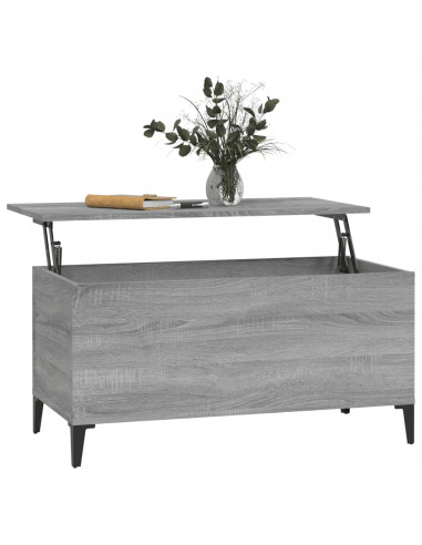 Tavolino Salotto Grigio Sonoma 90x44,5x45 cm Legno Multistrato