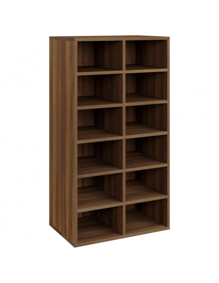 Scarpiera Rovere Marrone 54x34x100,5 cm in Legno Multistrato