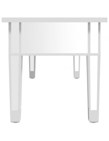 Tavolino Salotto a Specchio 106x45x45cm Legno Multistrato Vetro