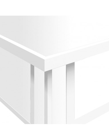 Tavolino Salotto a Specchio 106x45x45cm Legno Multistrato Vetro