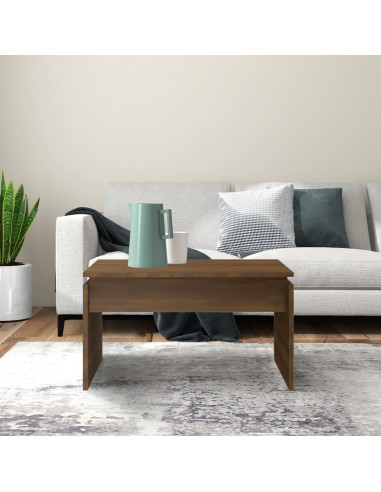 Tavolino da Salotto Rovere Marrone 68x50x38 cm in Multistrato