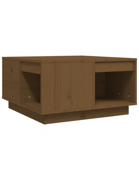 Tavolino da Salotto Miele 60x61x32,5 cm Legno Massello di Pino