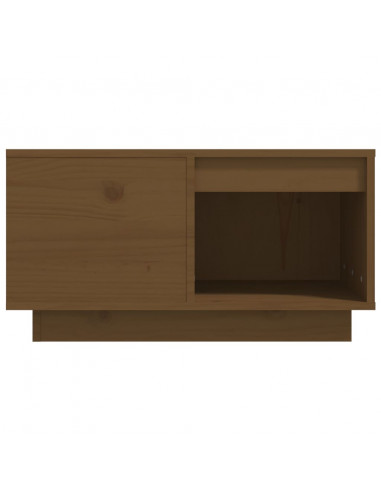 Tavolino da Salotto Miele 60x61x32,5 cm Legno Massello di Pino