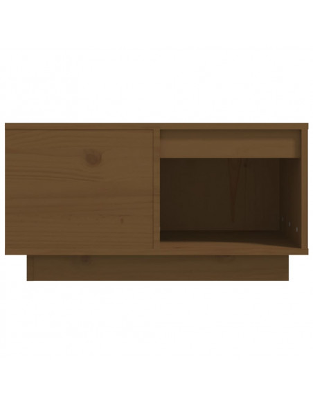 Tavolino da Salotto Miele 60x61x32,5 cm Legno Massello di Pino
