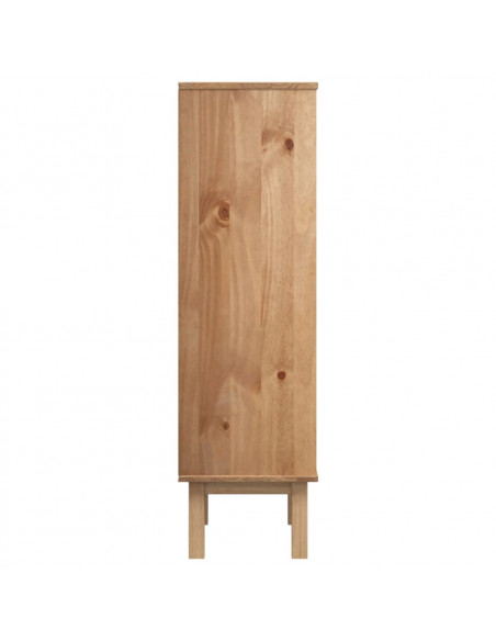 Scarpiera OTTA con 3 Cassetti Marrone e Bianco in Legno di Pino