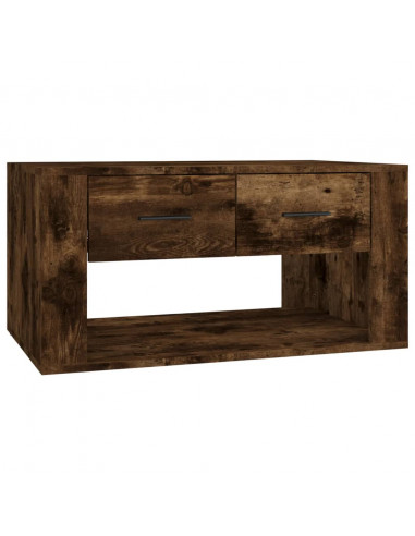 Tavolino da Salotto Rovere Fumo 80x50x40 cm Legno Multistrato
