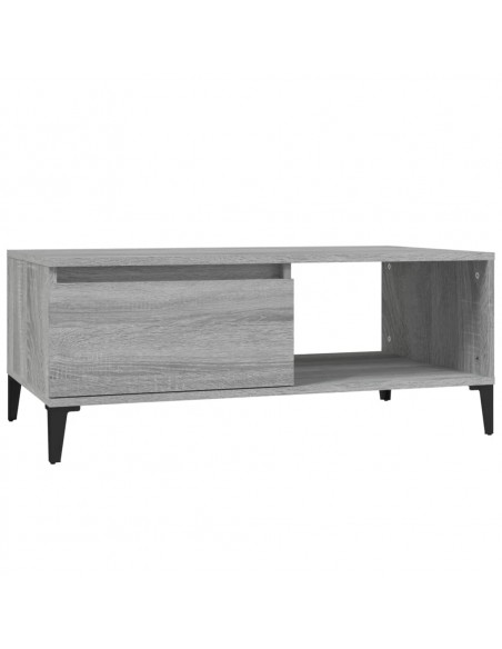 Tavolino Salotto Grigio Sonoma 90x50x36,5 cm Legno Multistrato