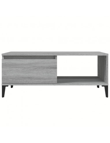 Tavolino Salotto Grigio Sonoma 90x50x36,5 cm Legno Multistrato