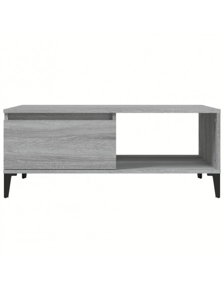 Tavolino Salotto Grigio Sonoma 90x50x36,5 cm Legno Multistrato