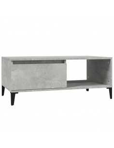 Tavolino Salotto Grigio Cemento 90x50x36,5 cm Legno Multistrato 2