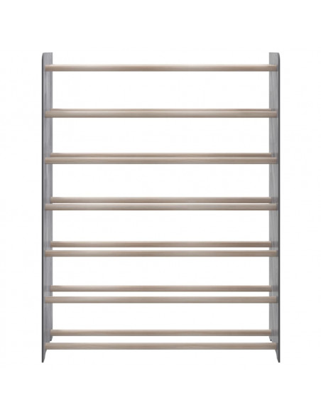 Scarpiera Grigia 90x24x117 cm in Legno Multistrato