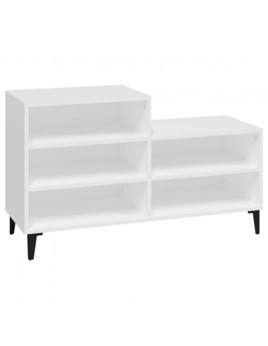 Scarpiera Bianca 102x36x60 cm in Legno Multistrato