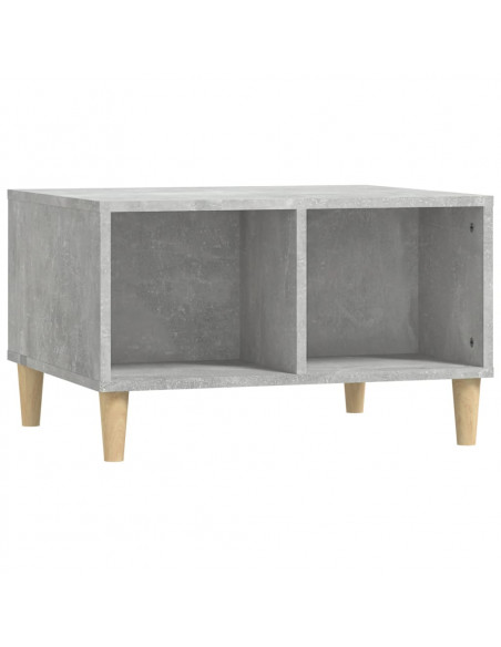 Tavolino Salotto Grigio Cemento 60x50x36,5 cm Legno Multistrato