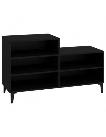 Scarpiera Nera 102x36x60 cm in Legno Multistrato