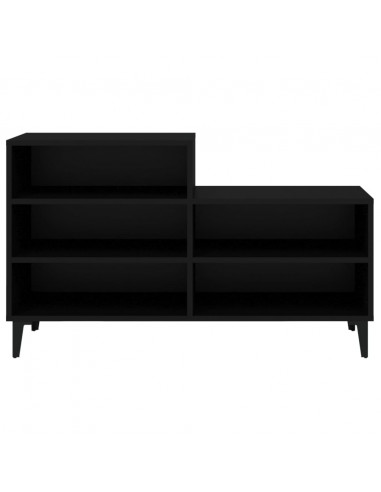 Scarpiera Nera 102x36x60 cm in Legno Multistrato