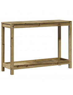 Tavolo Invaso con Ripiano 108x35x75 cm Legno Impregnato di Pino 2