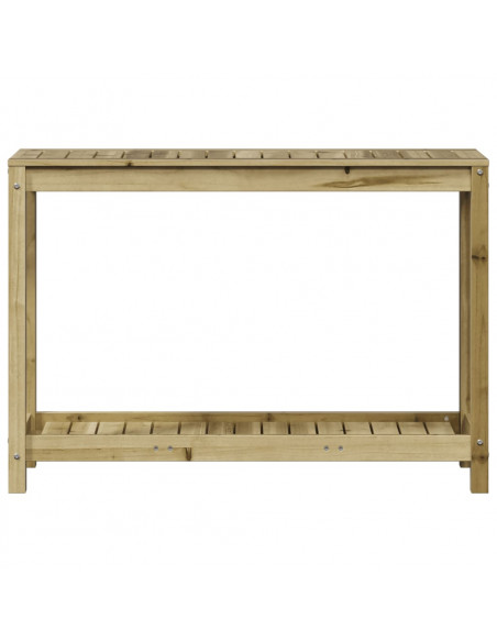 Tavolo Invaso con Ripiano 108x35x75 cm Legno Impregnato di Pino