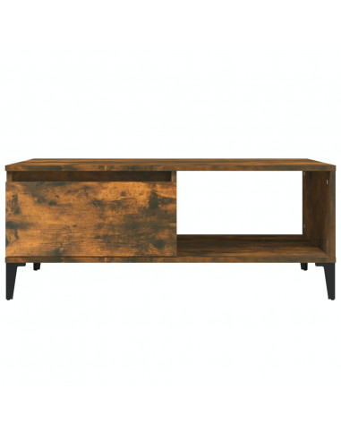 Tavolino da Salotto Rovere Fumo 90x50x36,5 cm Legno Multistrato