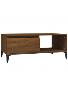 Tavolino da Salotto Rovere Marrone 90x50x36,5 cm in Multistrato 2