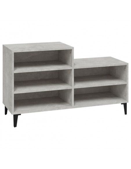 Scarpiera Grigio Cemento 102x36x60 cm in Legno Multistrato