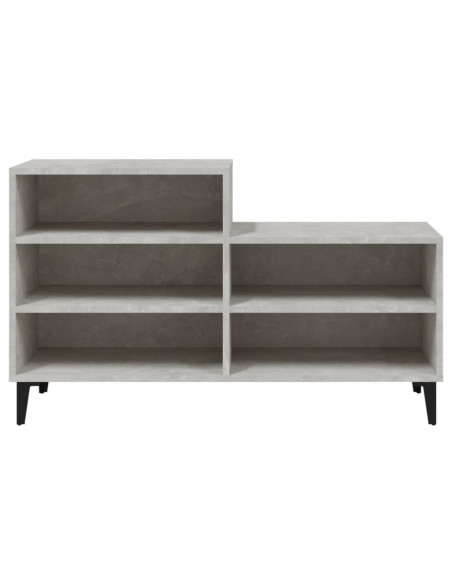 Scarpiera Grigio Cemento 102x36x60 cm in Legno Multistrato