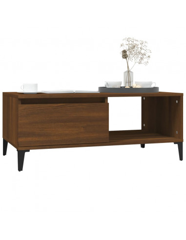 Tavolino da Salotto Rovere Marrone 90x50x36,5 cm in Multistrato