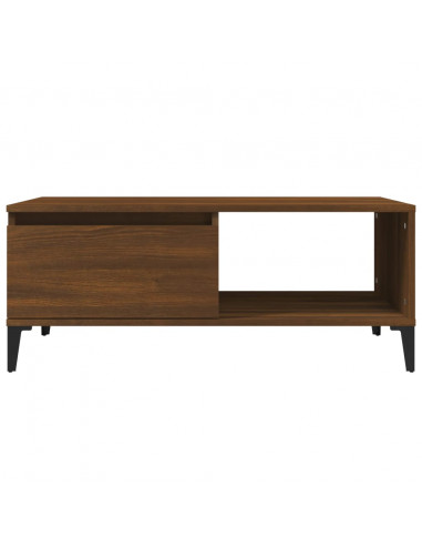Tavolino da Salotto Rovere Marrone 90x50x36,5 cm in Multistrato