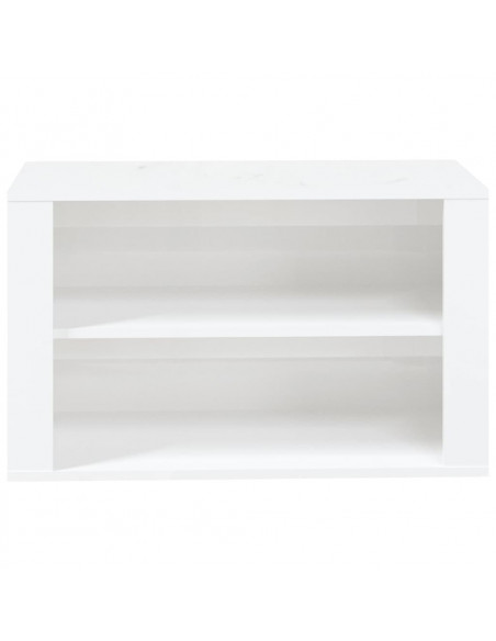 Scarpiera Bianco Lucido 75x35x45 cm in Legno Multistrato