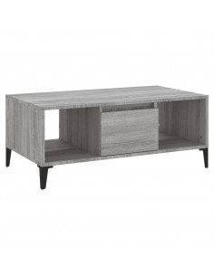 Tavolino Salotto Grigio Sonoma 90x50x36,5 cm Legno Multistrato 2