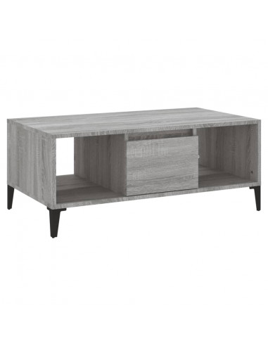 Tavolino Salotto Grigio Sonoma 90x50x36,5 cm Legno Multistrato