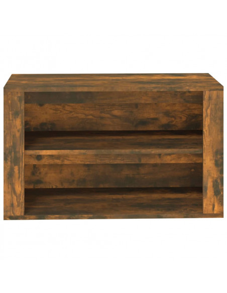 Scarpiera Rovere Fumo 75x35x45 cm in Legno Multistrato