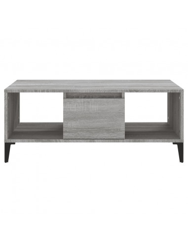Tavolino Salotto Grigio Sonoma 90x50x36,5 cm Legno Multistrato