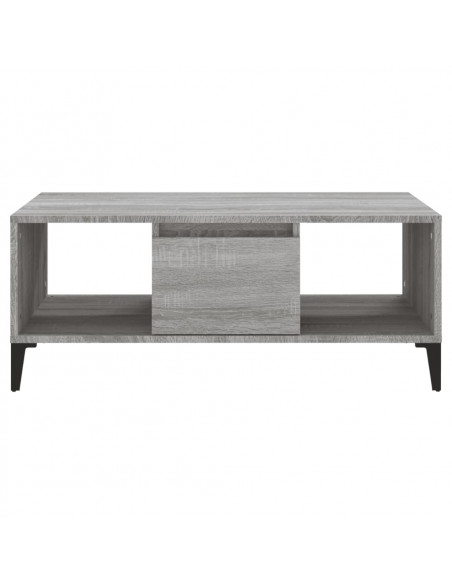 Tavolino Salotto Grigio Sonoma 90x50x36,5 cm Legno Multistrato